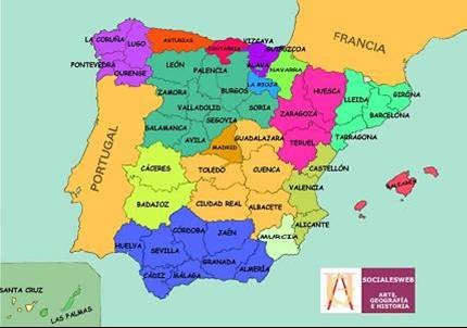 mapa europa fisico. España (mapa político y físico
